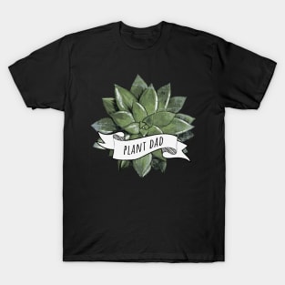 Succulent plant Dad watercolor green T-Shirt